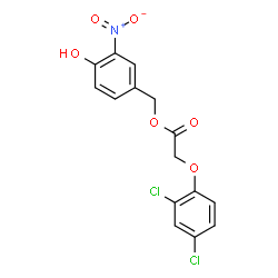 ChemSpider 2D Image | 3-nitro-4-hydroxybenzyl 2,4-dichlorophenoxyacetate | C15H11Cl2NO6