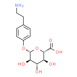 ChemSpider 2D Image | 4-(2-Aminoethyl)phenyl Î²-D-glucopyranosiduronic acid | C14H19NO7