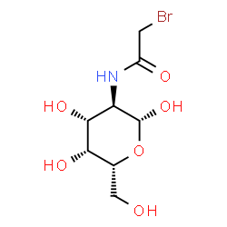 ChemSpider 2D Image | 2-[(Bromoacetyl)amino]-2-deoxy-beta-D-galactopyranose | C8H14BrNO6