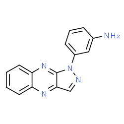 ChemSpider 2D Image | 3-(1H-Pyrazolo[3,4-b]quinoxalin-1-yl)aniline | C15H11N5