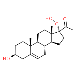 ChemSpider 2D Image | (3beta)-17-Hydroperoxy-3-hydroxypregn-5-en-20-one | C21H32O4