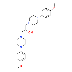 ChemSpider 2D Image | 1,3-Bis(4-(p-methoxyphenyl)piperazinyl)-2-propanol | C25H36N4O3