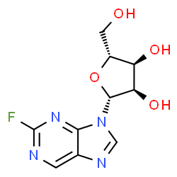 ChemSpider 2D Image | 2-Fluoro-9-beta-D-ribofuranosylpurine | C10H11FN4O4