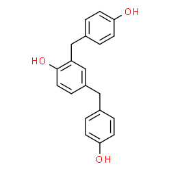 ChemSpider 2D Image | 2,4-Bis(4-hydroxybenzyl)phenol | C20H18O3