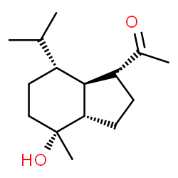 ChemSpider 2D Image | 1-[(1R,3aS,4R,7R,7aR)-4-Hydroxy-7-isopropyl-4-methyloctahydro-1H-inden-1-yl]ethanone | C15H26O2