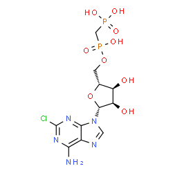 ChemSpider 2D Image | 2-Chloro-5'-O-[hydroxy(phosphonomethyl)phosphoryl]adenosine | C11H16ClN5O9P2