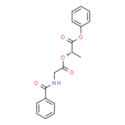 ChemSpider 2D Image | Phenyl (2S)-2-[(N-benzoylglycyl)oxy]propanoate | C18H17NO5