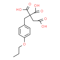 ChemSpider 2D Image | 3-(4-Propoxyphenyl)-1,2,2-propanetricarboxylic acid | C15H18O7
