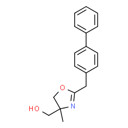 ChemSpider 2D Image | [2-(4-Biphenylylmethyl)-4-methyl-4,5-dihydro-1,3-oxazol-4-yl]methanol | C18H19NO2