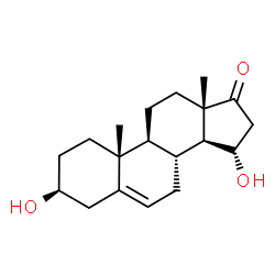 ChemSpider 2D Image | (3beta,15alpha)-3,15-Dihydroxyandrost-5-en-17-one | C19H28O3