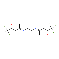 ChemSpider 2D Image | n,n'-ethylenebis(5,5,5-trifluoro-4-oxopentan-2-imine) | C12H14F6N2O2