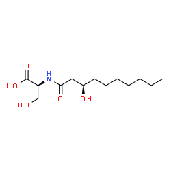 ChemSpider 2D Image | N-[(3R)-3-Hydroxydecanoyl]-L-serine | C13H25NO5