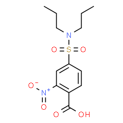 ChemSpider 2D Image | 4-(Dipropylsulfamoyl)-2-nitrobenzoic acid | C13H18N2O6S