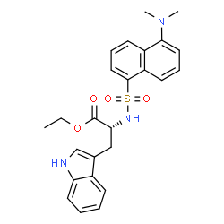 ChemSpider 2D Image | Ethyl N-{[5-(dimethylamino)-1-naphthyl]sulfonyl}-D-tryptophanate | C25H27N3O4S