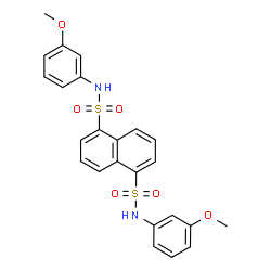 ChemSpider 2D Image | N,N'-Bis(3-methoxyphenyl)-1,5-naphthalenedisulfonamide | C24H22N2O6S2