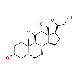 ChemSpider 2D Image | (3alpha,5beta)-3,18,21-Trihydroxypregnane-11,20-dione | C21H32O5