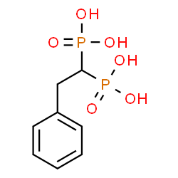 ChemSpider 2D Image | (2-Phenyl-1,1-ethanediyl)bis(phosphonic acid) | C8H12O6P2