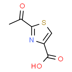 ChemSpider 2D Image | 2-Acetyl-1,3-thiazole-4-carboxylic acid | C6H5NO3S