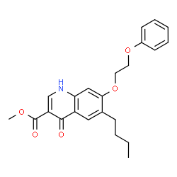 ChemSpider 2D Image | Methyl 6-butyl-4-hydroxy-7-(2-phenoxyethoxy)quinoline-3-carboxylate | C23H25NO5
