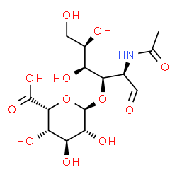 ChemSpider 2D Image | 2-Acetamido-2-deoxy-3-O-alpha-L-idopyranuronosyl-D-galactose | C14H23NO12