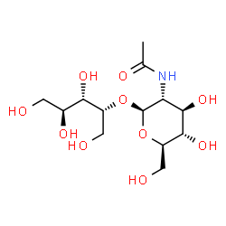 ChemSpider 2D Image | 4-O-(2-Acetamido-2-deoxy-beta-D-glucopyranosyl)-D-ribitol | C13H25NO10