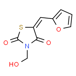 ChemSpider 2D Image | (5E)-5-(2-Furylmethylene)-3-(hydroxymethyl)-1,3-thiazolidine-2,4-dione | C9H7NO4S