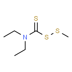 ChemSpider 2D Image | 1,1'-{[(Methyldisulfanyl)carbonothioyl]imino}diethane | C6H13NS3