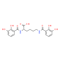 ChemSpider 2D Image | N~2~,N~6~-Bis(2,3-dihydroxybenzoyl)-L-lysine | C20H22N2O8