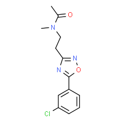 ChemSpider 2D Image | N-{2-[5-(3-Chlorophenyl)-1,2,4-oxadiazol-3-yl]ethyl}-N-methylacetamide | C13H14ClN3O2