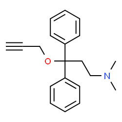ChemSpider 2D Image | N,N-Dimethyl-3,3-diphenyl-3-(2-propyn-1-yloxy)-1-propanamine | C20H23NO
