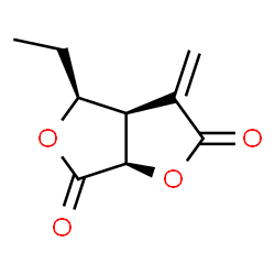 ChemSpider 2D Image | (3aR,4S,6aR)-4-Ethyl-3-methylenedihydrofuro[3,4-b]furan-2,6(3H,4H)-dione | C9H10O4
