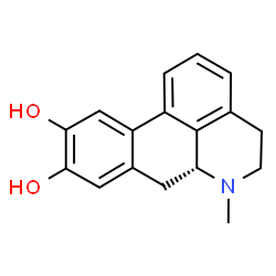 ChemSpider 2D Image | (6aR)-6-Methyl-5,6,6a,7-tetrahydro-4H-dibenzo[de,g]quinoline-9,10-diol | C17H17NO2