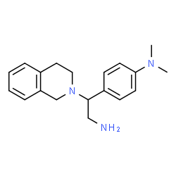 ChemSpider 2D Image | 4-[2-Amino-1-(3,4-dihydro-2(1H)-isoquinolinyl)ethyl]-N,N-dimethylaniline | C19H25N3