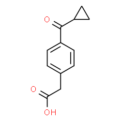 ChemSpider 2D Image | 4-(Cyclopropylcarbonyl)benzeneacetic acid | C12H12O3