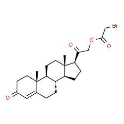 ChemSpider 2D Image | 3,20-Dioxopregn-4-en-21-yl bromoacetate | C23H31BrO4