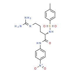 ChemSpider 2D Image | N~5~-(Diaminomethylene)-N~2~-[(4-methylphenyl)sulfonyl]-N-(4-nitrophenyl)-L-ornithinamide | C19H24N6O5S