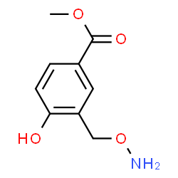 ChemSpider 2D Image | Methyl 3-[(aminooxy)methyl]-4-hydroxybenzoate | C9H11NO4