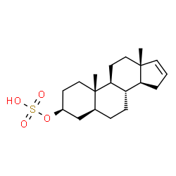 ChemSpider 2D Image | (3beta,5alpha)-Androst-16-en-3-yl hydrogen sulfate | C19H30O4S