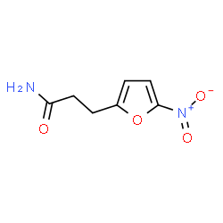 ChemSpider 2D Image | 3-(5-Nitro-2-furyl)propanamide | C7H8N2O4
