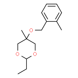 ChemSpider 2D Image | 2-Ethyl-5-methyl-5-[(2-methylbenzyl)oxy]-1,3-dioxane | C15H22O3