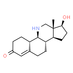 ChemSpider 2D Image | 11-Azaestr-4-en-3-one, 17-hydroxy-, (17beta)- | C17H25NO2
