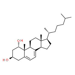 ChemSpider 2D Image | Cholest-5,7-diene-1alpha,3beta-diol | C27H44O2