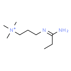 ChemSpider 2D Image | 3-[(E)-(1-Aminopropylidene)amino]-N,N,N-trimethyl-1-propanaminium | C9H22N3