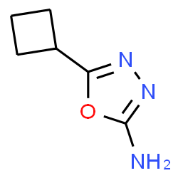 ChemSpider 2D Image | 5-Cyclobutyl-1,3,4-oxadiazol-2-amine | C6H9N3O