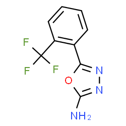 ChemSpider 2D Image | 5-(2-(Trifluoromethyl)phenyl)-1,3,4-oxadiazol-2-amine | C9H6F3N3O