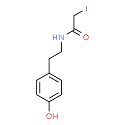 ChemSpider 2D Image | N-[2-(4-Hydroxyphenyl)ethyl]-2-iodoacetamide | C10H12INO2