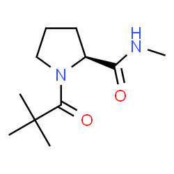ChemSpider 2D Image | 1-(2,2-Dimethylpropanoyl)-N-methyl-L-prolinamide | C11H20N2O2