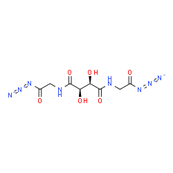 ChemSpider 2D Image | 2,2'-{[(2R,3R)-2,3-Dihydroxy-1,4-dioxo-1,4-butanediyl]diimino}diacetyl azide | C8H10N8O6