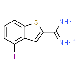 ChemSpider 2D Image | Imino(4-iodo-1-benzothiophen-2-yl)methanaminium | C9H8IN2S