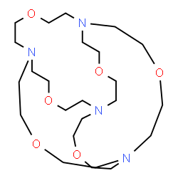 ChemSpider 2D Image | 4,10,16,22,27,32-Hexaoxa-1,7,13,19-tetraazatricyclo[11.11.5.5~7,19~]tetratriacontane | C24H48N4O6